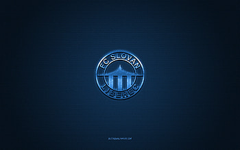 FC Slovan Liberec, Czech football club, blue logo, blue carbon fiber background, Czech First League, football, Liberec, Czech Republic, FC Slovan Liberec logo HD wallpaper