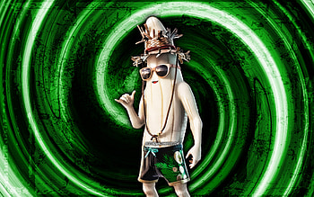 Unpeely, green grunge background, Fortnite, vortex, Fortnite characters, Unpeely Skin, Fortnite Battle Royale, Unpeely Fortnite HD wallpaper