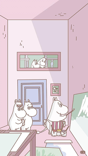 Moomin 6, shared by John Sellers, Charming Moomin scenes, Playful characters HD phone wallpaper