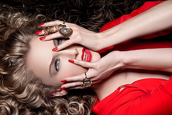 Red Beauty For Isabelle000, lady, model, people, red HD wallpaper