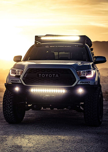 Toyota Tacoma, Eye-catching design, Impressive power, Striking backdrop HD phone wallpaper