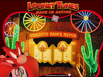 Back in Action, cartoon, looney tunes, yosemite sam, bar, cactus HD wallpaper