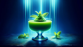 Luminous Mint Pudding, Pudding, mint HD wallpaper