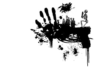 Horror, Dark, Artistic, Emo, Gun, Skeleton, Skull, Suicide HD wallpaper