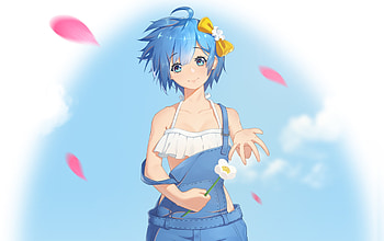 Beautiful, Rem, RE:ZERO, blue hair HD wallpaper