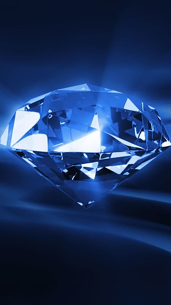 Blue Diamond, Diamond, Blue Reflection, blue, reflection HD phone wallpaper