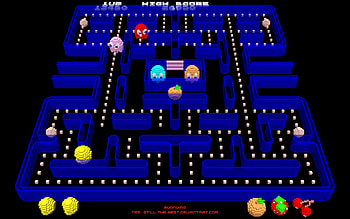 Voxel, video game, Pac-Man HD wallpaper