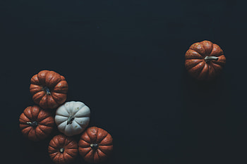 Vegetables, Pumpkin, Dark, Minimalism HD wallpaper