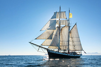 Schooner Opal, Boat, Water, Ocean HD wallpaper