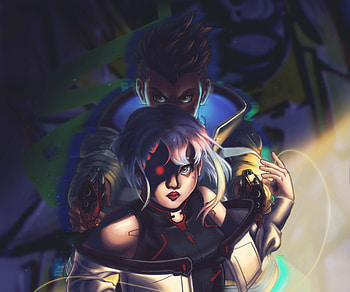 Lucy & David, David (Cyberpunk: Edgerunners), Lucy (Cyberpunk: Edgerunners), Anime, Cyberpunk: Edgerunners HD wallpaper