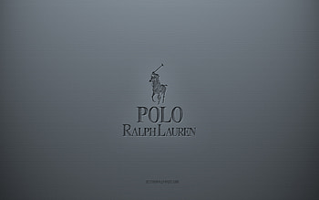 Polo Ralph Lauren logo, gray creative background, Polo Ralph Lauren emblem, gray paper texture, Polo Ralph Lauren, gray background, Polo Ralph Lauren 3d logo HD wallpaper