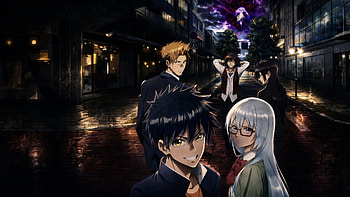 Psyren — Midnight City, Anime, Anime Boy, Anime Girl, City Street HD wallpaper