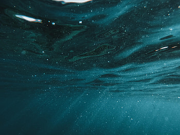 Nature, Water, Bubbles, Dark, Beams, Rays HD wallpaper