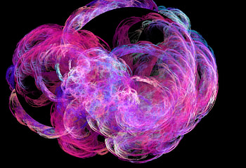 Pink and blue hues, blue, pink, fractal, fractals HD wallpaper
