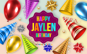 Happy Birtay Jaylen, , Birtay Balloon Background, Jaylen, creative art, Happy Jaylen birtay, silk bows, Jaylen Birtay, Birtay Party Background HD wallpaper