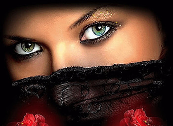 Those Eyes , Models, Red, Black, Eyes, People, Female HD wallpaper