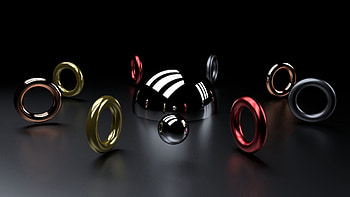 3D, Form, Ring, Ball HD wallpaper