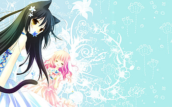 Blueberry Jam, blue, girl, white, flower HD wallpaper