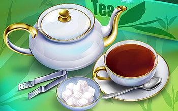 Tea, cubes, abstract, cup HD wallpaper
