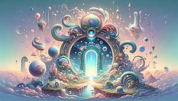 Mystical Fantasy Portal, fantasy, fantasy portal, Dreamscape, portal, surreal HD wallpaper