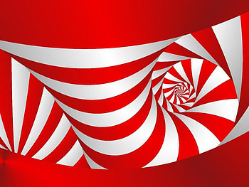 Candy Canes, circles, stripes, white, abstract, curves, red HD wallpaper