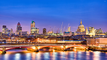 Blue sky, City light, London HD wallpaper