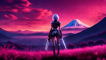 Twilight Sentinel, artist, artwork, digital-art, sword, warrior, ai, deviantart HD wallpaper