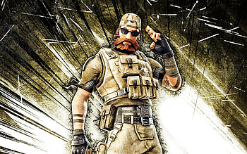 Sledgehammer, grunge art, Fortnite Battle Royale, Fortnite characters, Sledgehammer Skin, brown abstract rays, Fortnite, Sledgehammer Fortnite HD wallpaper