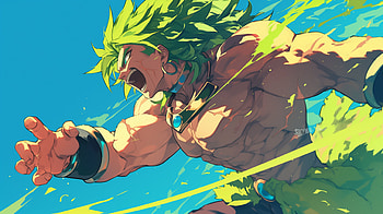 Broly — Emerald Super Saiyan (Dragon Ball Super), Anime, Dragon Ball Super: Broly, Broly (Dragon Ball), Super Saiyan Green HD wallpaper