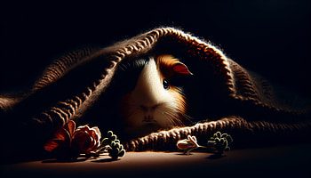 Guinea Pig Cozy Hideout, guinea pig, pet, Cozy, blanket, flower HD wallpaper