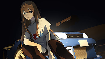 Anime Girl With Cars, anime-girl, anime, artist, artwork, digital-art, dark, black HD wallpaper