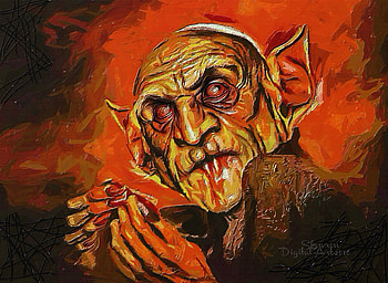 Nosferatu Art.2016, teeth, Vampire, Claws, Ears HD wallpaper