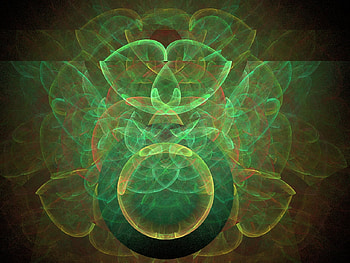 Pretty green fractal, pretty, yellow, fractals, green, fractal, lovely HD wallpaper
