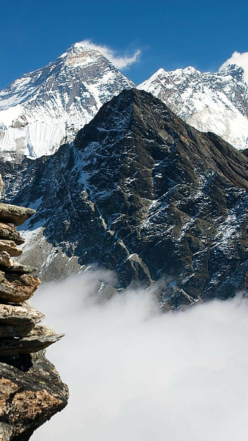 Mount Everest, Majestic peak, Himalayan range, Travels HD phone wallpaper