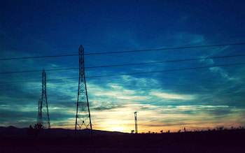 Nature, Sunset, Sky, Wires, Wire HD wallpaper
