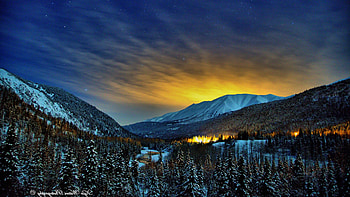 Alaska Winter Nights, nature, winter, nights HD wallpaper