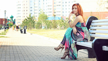 colorful dress, girls, women, high heels, legs HD wallpaper