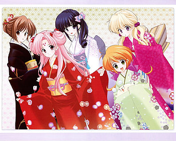 Girls Bravo, kimono, ebi, ohter, miharu sena kenaka, anime, risa fukuyama, kirie, tomoka, koyomi HD wallpaper