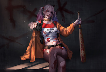 Harely Quinn Digital Fan Art, harley-quinn, supervillain, artist, artwork, digital-art HD wallpaper