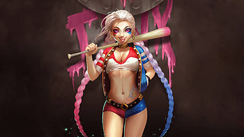 Harley Quinn Artwork 4, harley-quinn, suicide-squad, movies, 2016-movies, artstation, artwork, artist HD wallpaper