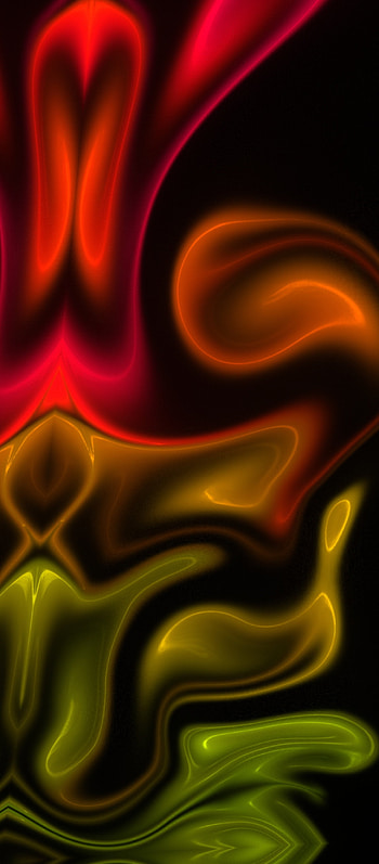Warm, orange, liquid, abstract HD phone wallpaper