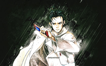 Rintarou Okabe, Steins Gate, blue stone background, Steins Gate characters, Japanese manga, Rintarou Okabe Steins Gate, Okabe Rintarou HD wallpaper