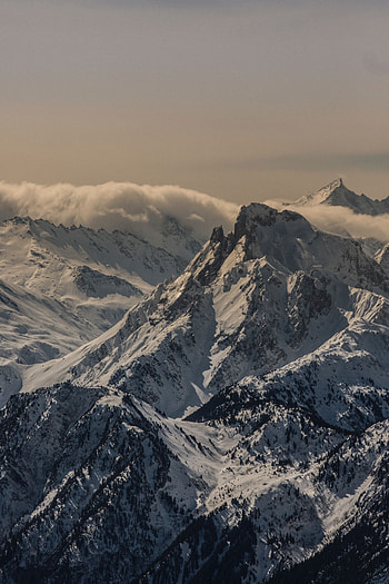 Nature, Twilight, Snow, Mountain, Vertex, Top, Dusk, France, Snow Covered, Snowbound HD phone wallpaper