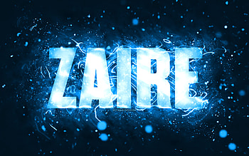 Happy Birtay Zaire, , blue neon lights, Zaire name, creative, Zaire Happy Birtay, Zaire Birtay, popular american male names, with Zaire name, Zaire HD wallpaper
