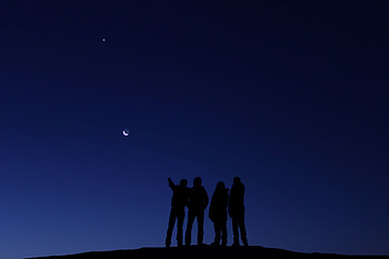 People, Universe, Moon, Dark, Venus HD wallpaper