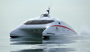 Catamaran, Aerodynamic A2V, Future of yachts, Innovative design HD wallpaper
