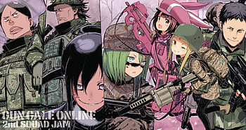 Sword Art Online Alternative: Gun Gale Online, Anime, Elsa Kanzaki, Goushi Asougi, Karen Kohiruimaki, Llenn (Sword Art Online), Miyu Shinohara, Sword Art Online HD wallpaper