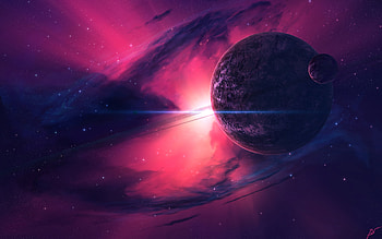 Nebula Pink Planets, nebula, planet, artist, artwork, digital-art, deviantart HD wallpaper