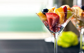 Fruits, Food, Strawberry, Lobules, Slices, Serving, Salad HD wallpaper