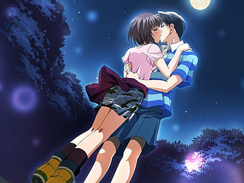 Cartoon, kiss, romantic HD wallpaper